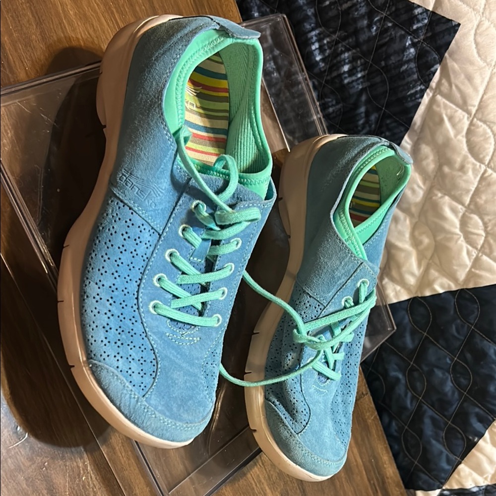 Dansko Blue and Green Walking Shoes
